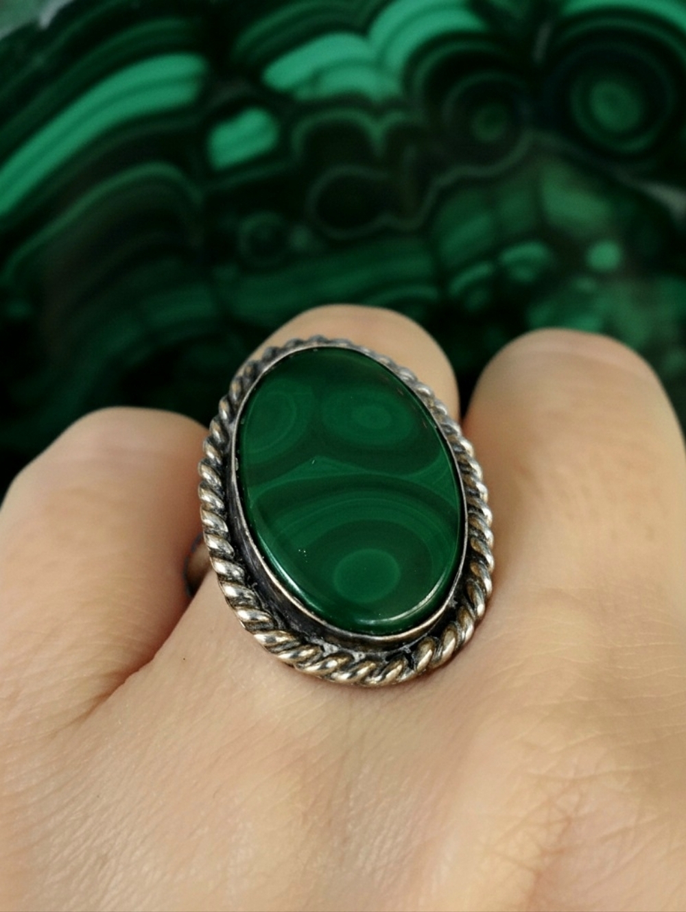 Vintage Malachite Ring